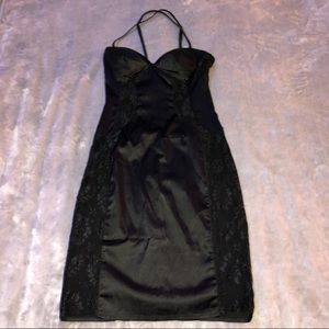 Black mini Rubber Ducky mesh on the sides dress